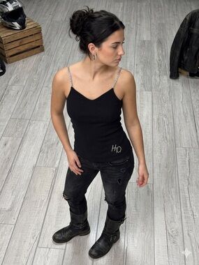 Harley Davidson Rhinestone Double Strap Cami